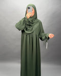 Mila Abaya Sæt med Khimar Khaki