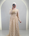 Mina aftenkjole Beige