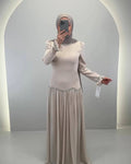 Yagmur Aftenkjole Beige