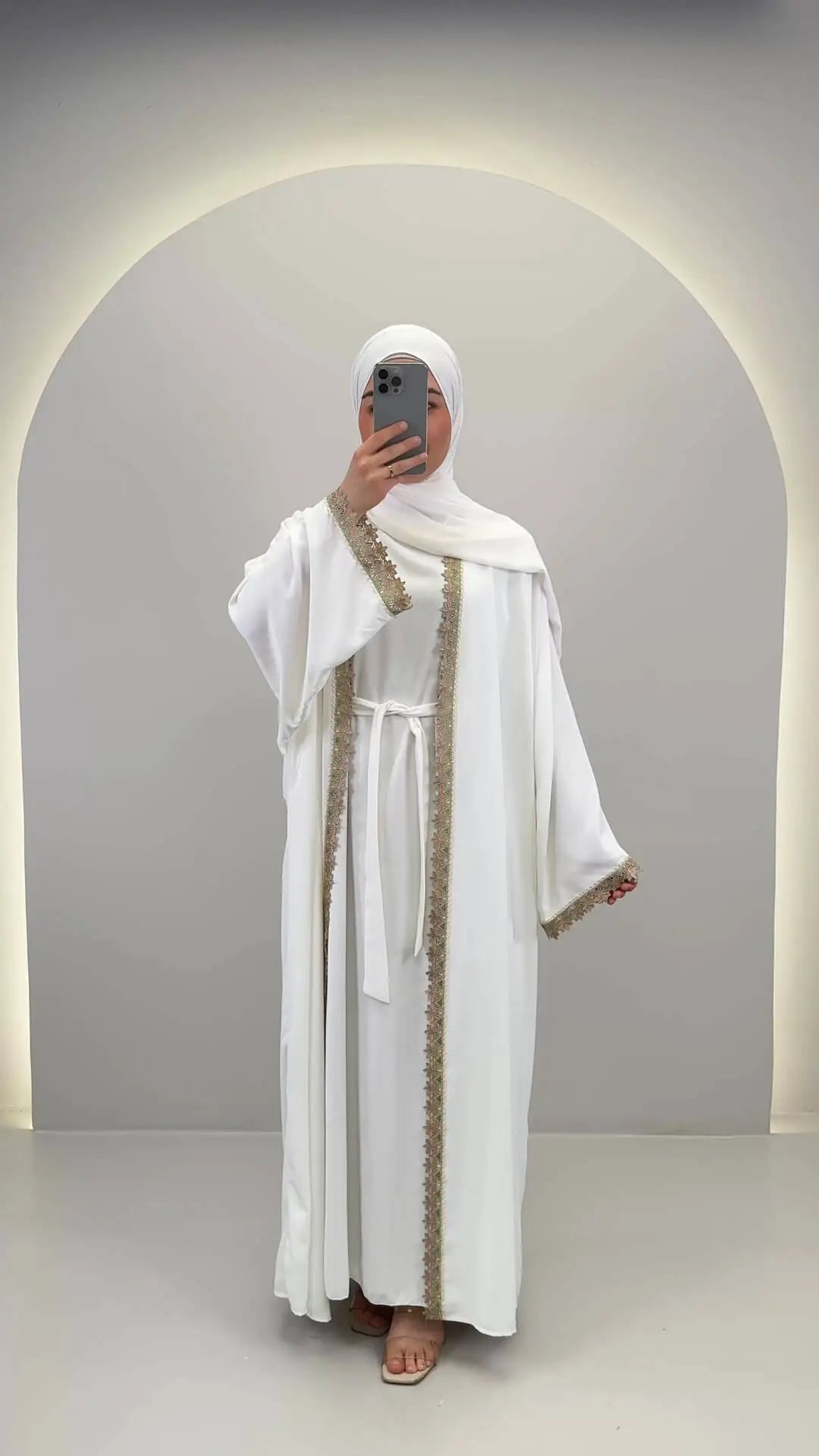 Lima Abaya Sæt Hvid