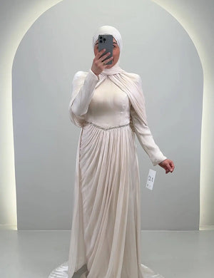 Nefa Aftenkjole Beige