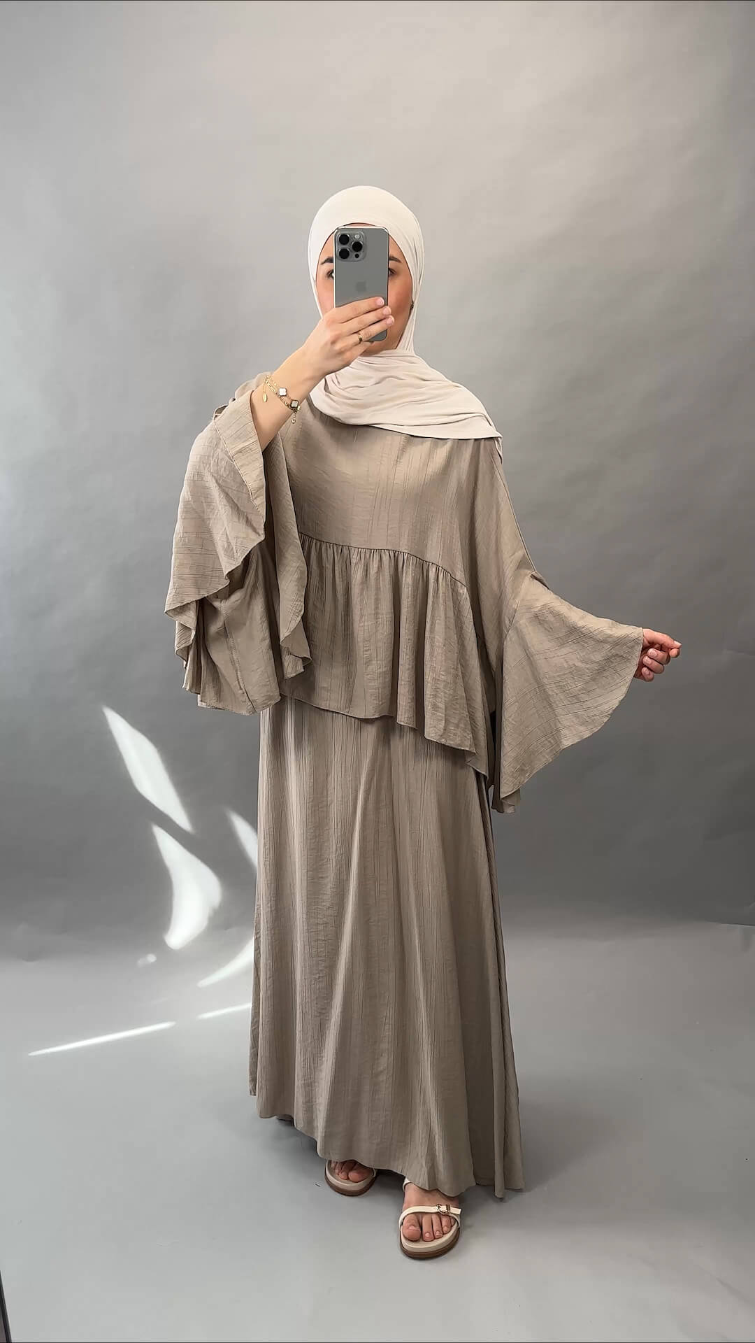 Pina todelt jakkesæt taupe