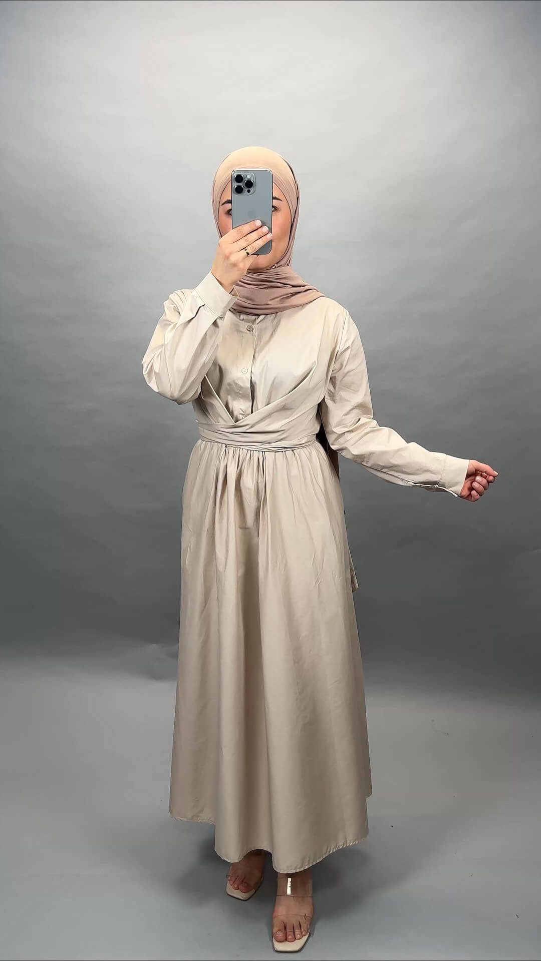 Cindy kjole beige