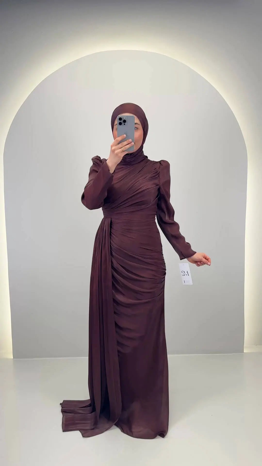 Leyla Aftenkjole Brun