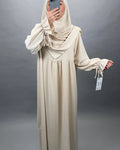 Mila Abaya Sæt med Hijab Beige