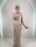 Hisra Aftenkjole Beige