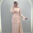 Eliza aftenkjole beige