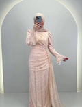 Eliza aftenkjole beige