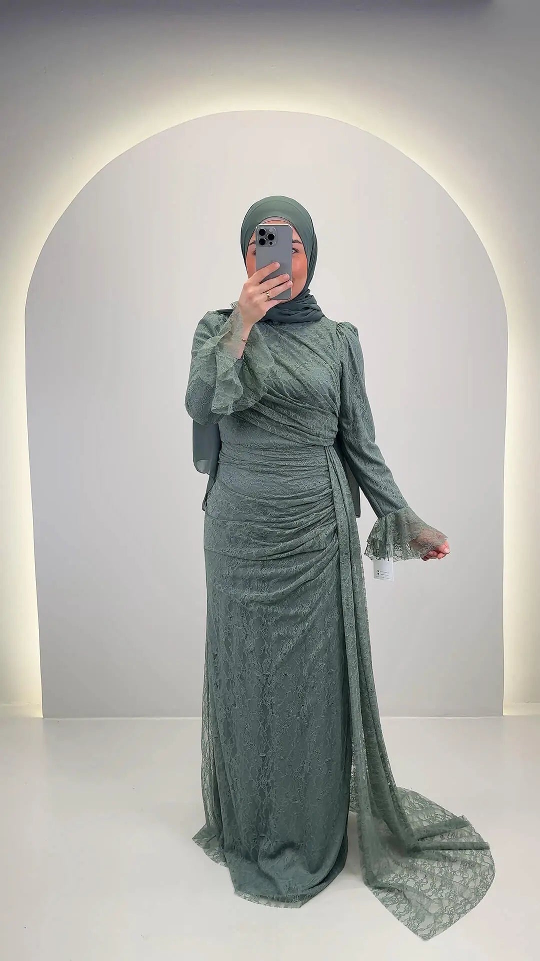 Eliza Aftenkjole Khaki