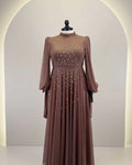Rima Abendkleid Taupe