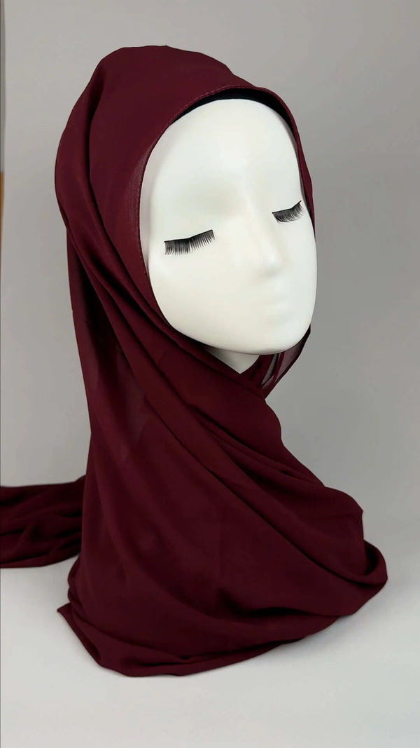 Sedef Chiffon Bordo - Semode