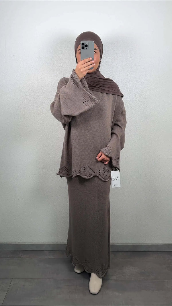 Adin Outfit Taupe - Semode