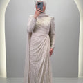 Mireya aftenkjole beige