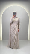 Mireya aftenkjole beige