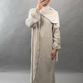 Elay Musselin Kleid Beige