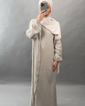 Elay Musselin Kleid Beige