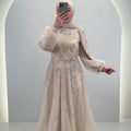 Elsa Aftenkjole Beige