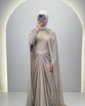 Tiya Aftenkjole Beige