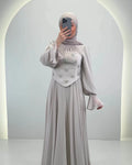 Tisla Aftenkjole Beige