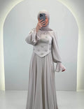 Tisla Aftenkjole Beige