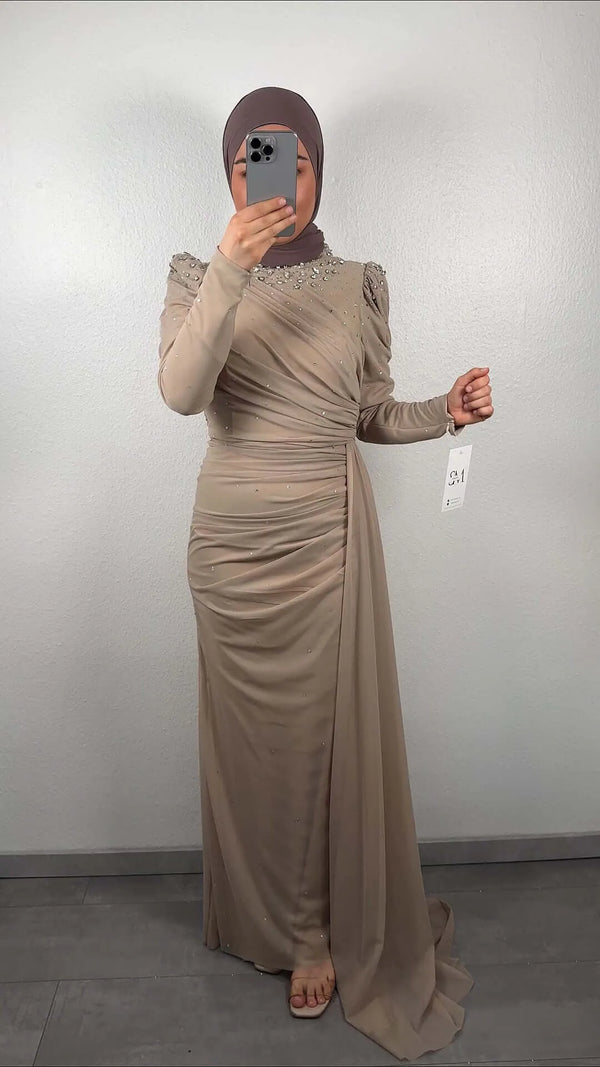 Bera Abendkleid Beige - Semode