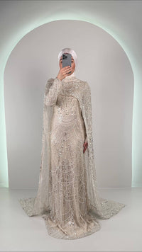 Milea Aftenkjole Beige