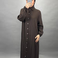 Elay Musselin Kleid Braun
