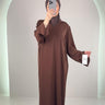 Selia aftenkjole brun