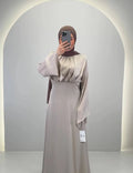 Esla aftenkjole beige