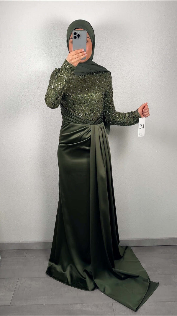 Incila Abendkleid Khaki Semode