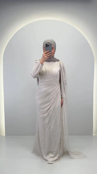 Emiya Aftenkjole Beige