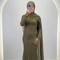 Liora evening dress green with HIJAB