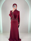 Maya Evening dress Burgundy