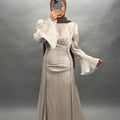 Melek evening dress beige