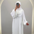 Misa Abaya Seti Khimar ile Beyaz