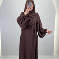 Misa Abaya Seti ve Khimar Kahverengi