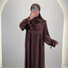 Mila Abaya Takım Khimar Kahverengi