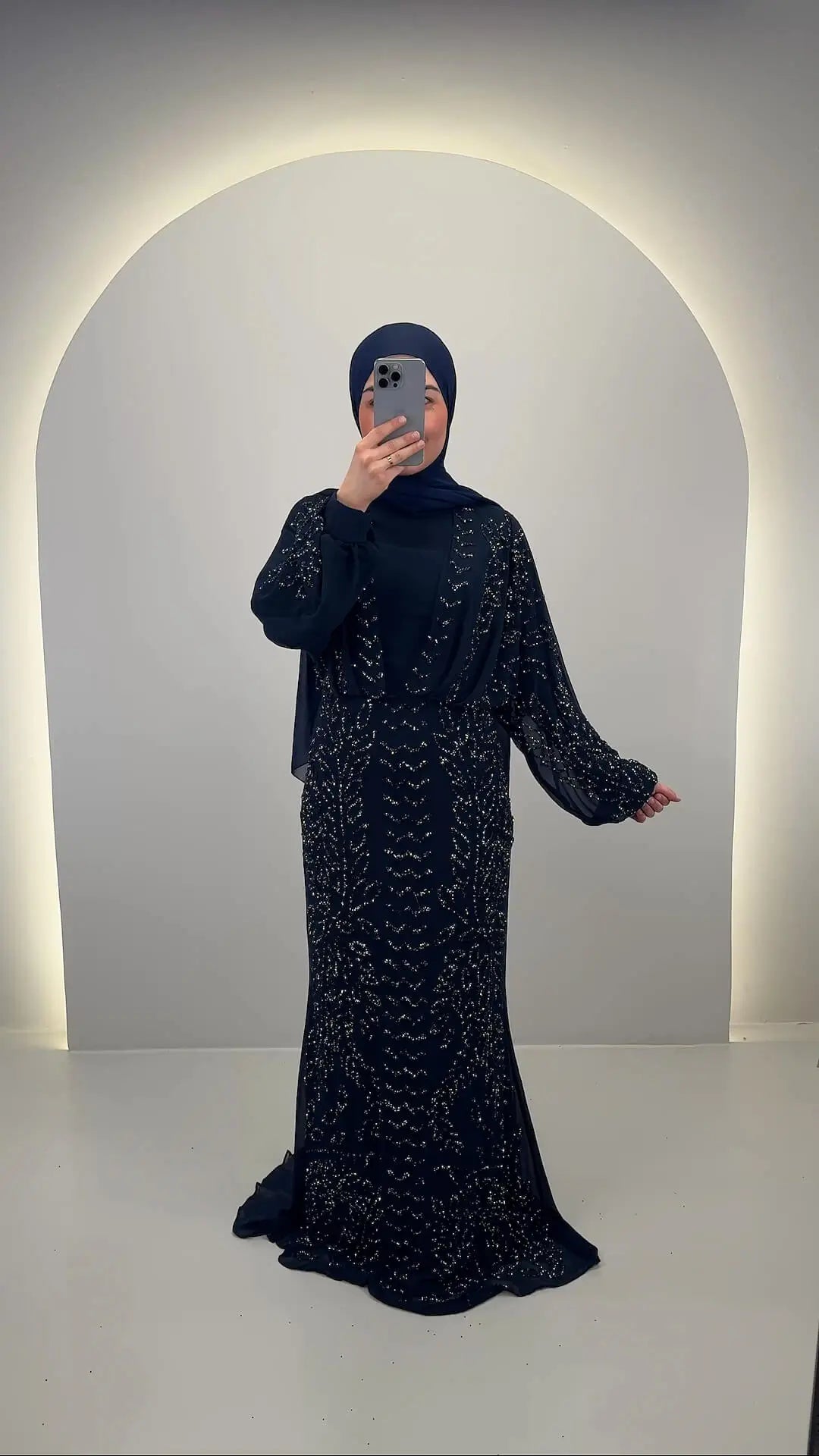 Minara Abendkleid Dunkelblau