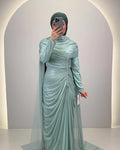 Velina aftenkjole mint