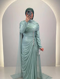 Velina aftenkjole mint