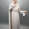 Mirsu Abendkleid Beige