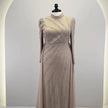 Nayla Aftenkjole Beige