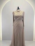 Nayla Aftenkjole Beige