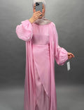 Gabiya Abaya Bej Pembe