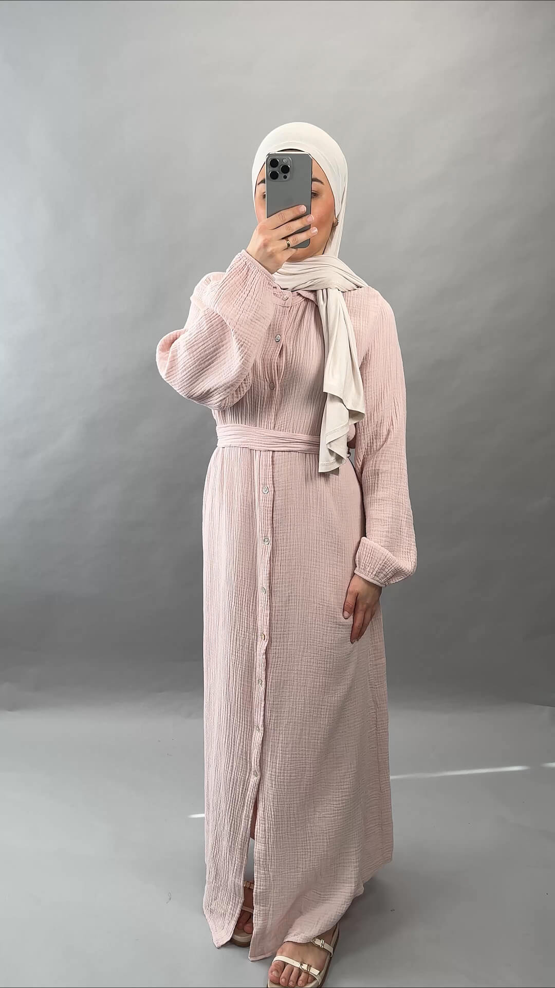 Elay Musselin Kleid Rosa