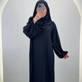 Hifaya Abaya Set mit Khimar Schwarz