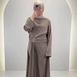 Arami aftenkjole taupe