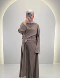 Arami Aftenkjole Taupe