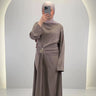 Arami aftenkjole taupe