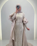 Tias aftenkjole beige